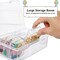 12 PCS Small Clear Plastic Beads Storage Container and Organizer Transparent Boxes with Hinged Lid for Storage of Small Items, Jewelry, Diamonds, DIY Art Craft Accessory (2.12 x 2.12 x 0.79 inch)